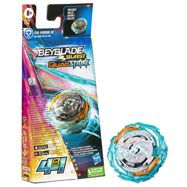 Beyblade Burst QuadStrike F7760EU6 aktivitetsleksak och skicklighetsspel Battle-snurrleksak