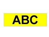 Brother Gloss Laminated Labelling Tape - 9mm, Black on Yellow etiketbånd TZ Brother Gloss Laminated Labelling Tape - 9mm, Black on Yellow etiketbånd TZ
