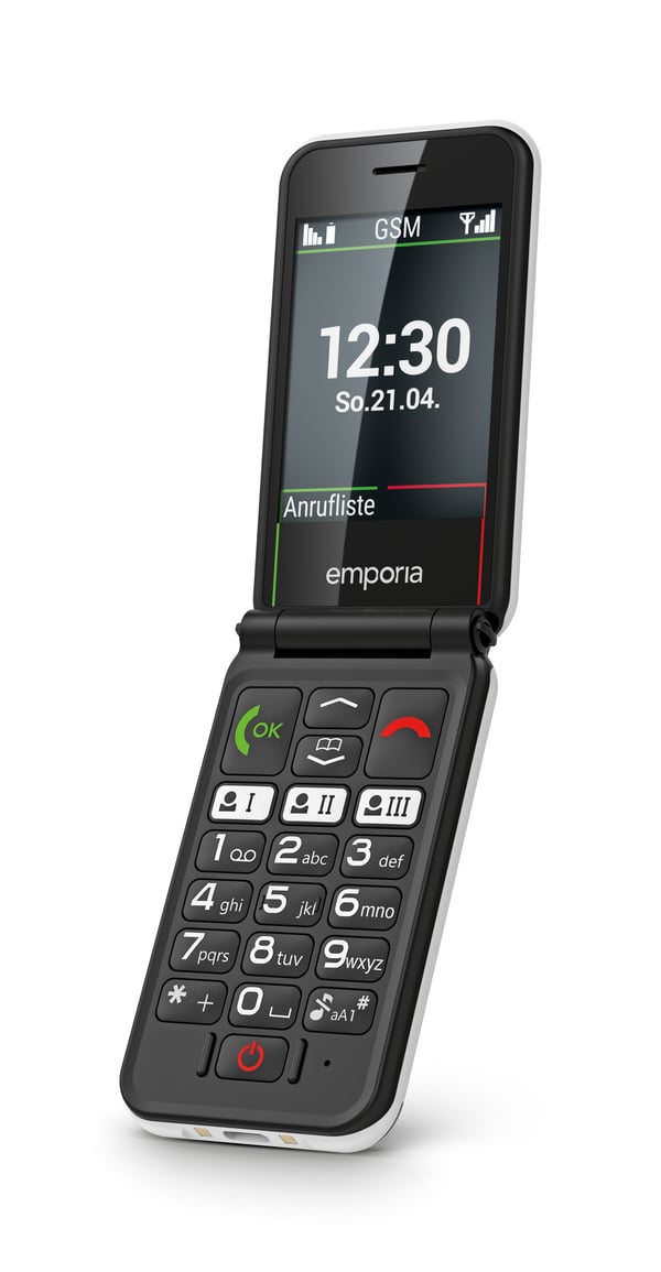 Emporia SIMPLICITYglam 7,11 cm (2.8") 106 g Valkoinen Senioripuhelin
