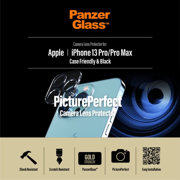 PanzerGlass ® PicturePerfect Camera Lens Protector iPhone 13 Pro | 13 Pro Max Genomskinligt skärmskydd Apple 1 styck