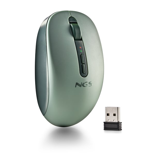 NGS FOG DUAL GREEN datormöss Universal Ambidextrous Trådlös RF + Bluetooth 1600 DPI