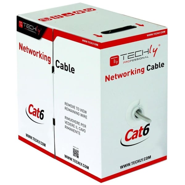 Techly ITP-C6F-FL netværkskabel Grå 305 m Cat6 F/UTP (FTP)