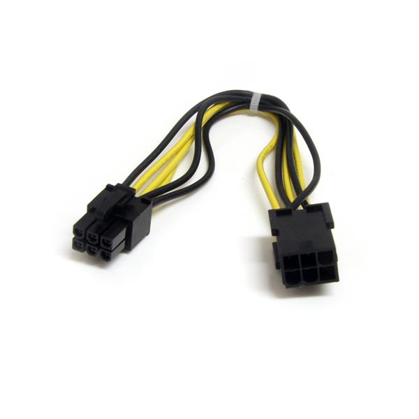 StarTech.com 20 cm 6-pin PCI Express forlængerkabel - PCIe strømforlænger - strømforsyning