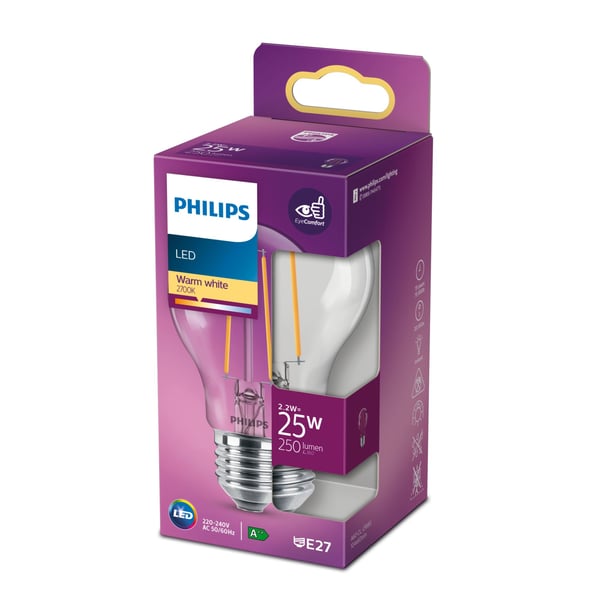 Philips Hehkulankalamppu, kirkas 25W A60 E27