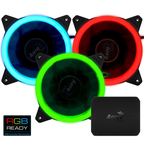 Aerocool Rev RGB Pro Datorväska Fan 12 cm Svart