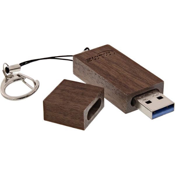 InLine 35065W USB-nøgle 128 GB USB Type-A 3.2 Gen 1 (3.1 Gen 1) Sort, Sølv