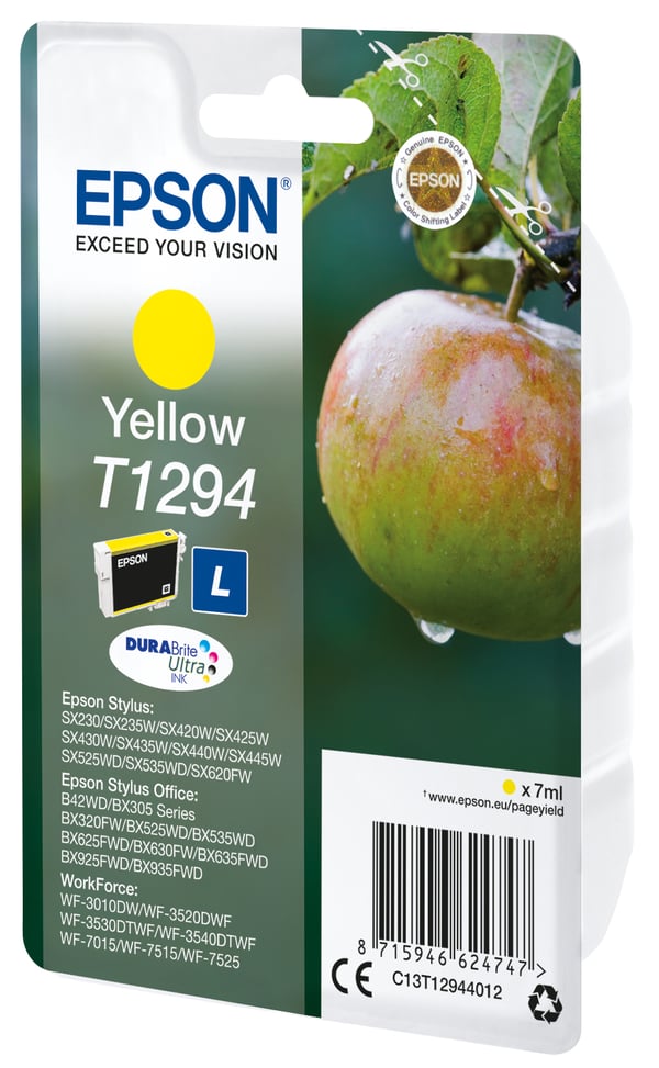 Epson Apple T1294 Omena DURABrite Ultra, yksittäispakkaus, keltainen muste