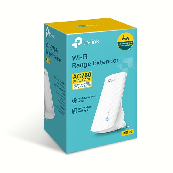 TP-Link RE190 verkkolaajennin Verkkotoistin Valkoinen
