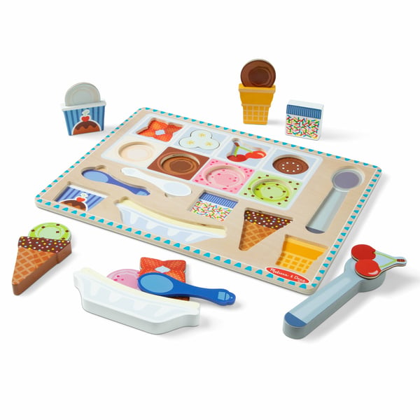 Melissa & Doug Ice Cream Kuviopalapeli 16 kpl Ruoka & juomat