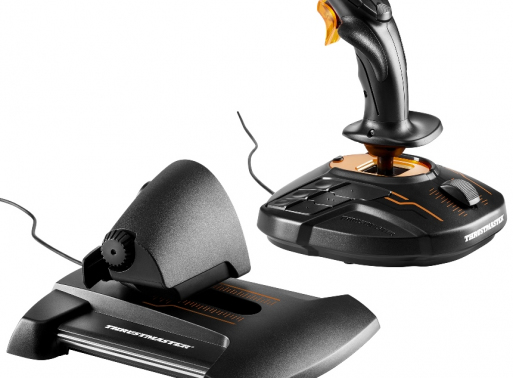 Thrustmaster T-16000M FCS Hotas Svart, Orange USB Joystick Analog / Digital PC