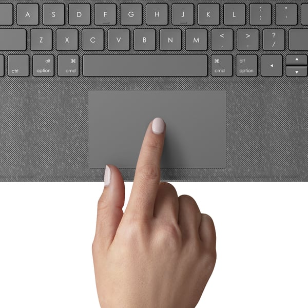 Logitech Folio Touch QWERTZ Tysk Smart Connector Grå
