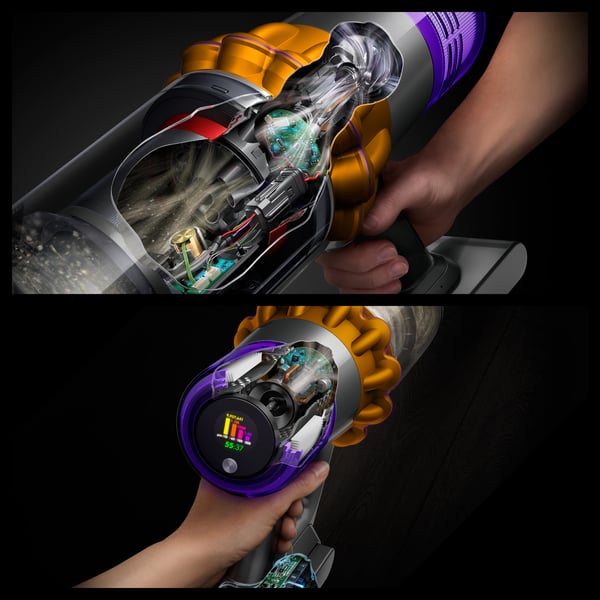 Dyson V15 Detect Absolute 2-in-1-varsi-imuri Akku Kuiva HEPA Pussiton 0,77 L Ruostumaton teräs