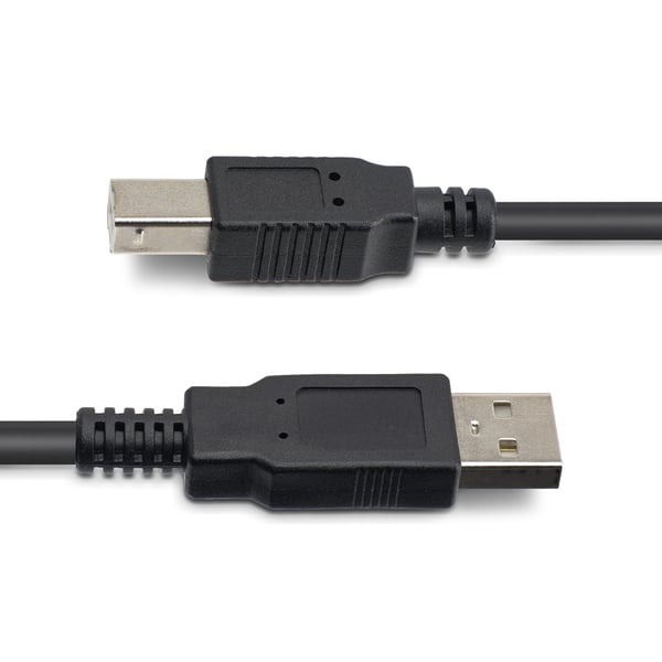 StarTech.com 15m USB 2.0, M/M USB-kabel USB A USB B 0,48 Gbit/sek. Aluminium, Sort