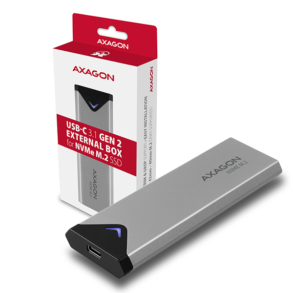 Axagon EEM2-UG2 drevkabinet SSD kabinet Sort, Grå M.2
