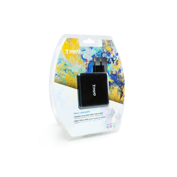 TooQ TQLC-USBC90PD strømadapter og vekselret Automatisk 90 W Sort