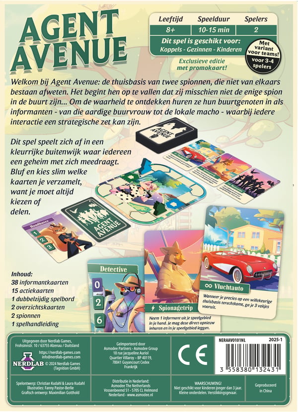 Asmodee Agent Avenue Brætspil Strategi