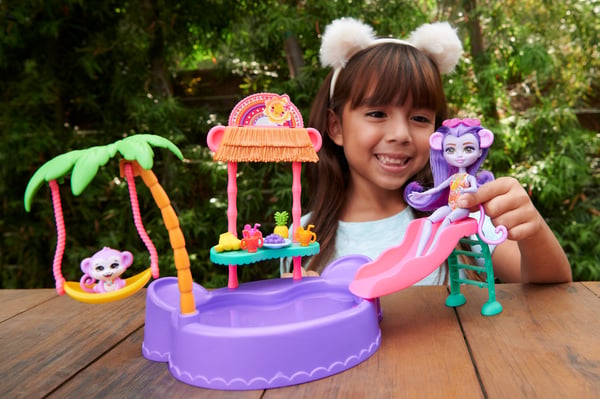 Enchantimals Sunshine Beach Monkey Splash Pool Playset