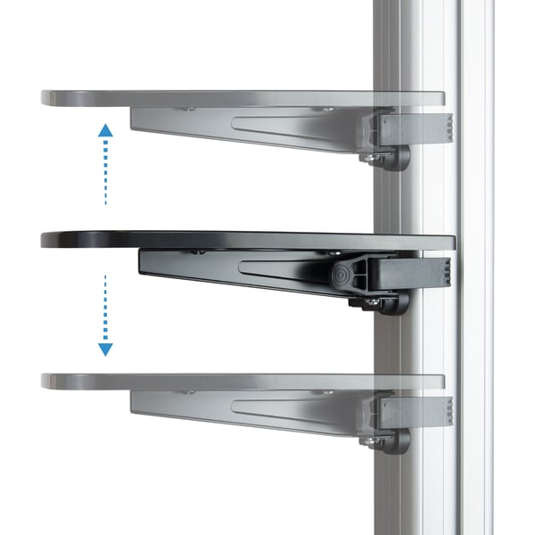 TooQ FS1870M-B skærmbeslag til skiltning 94 cm (37") Sort, Sølv