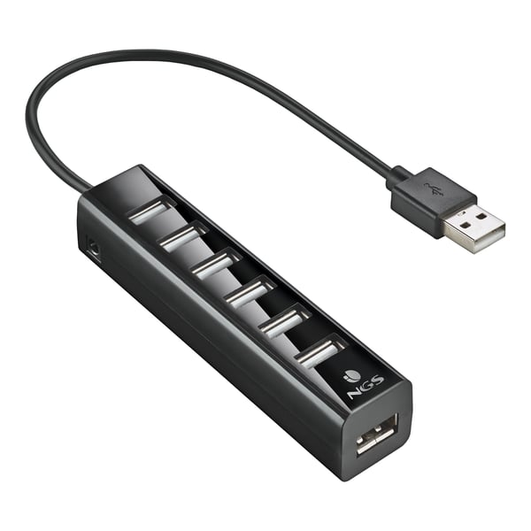 NGS IHUB7 TINY USB 2.0 480 Mbit/s Svart