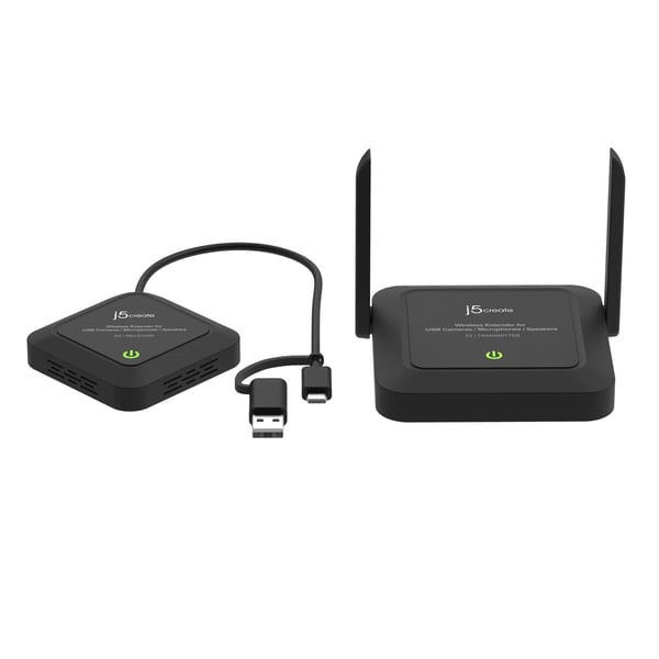 j5create JVW120-N Trådløs forlænger til kameraer/mikrofoner/højttalere med USB™ stik