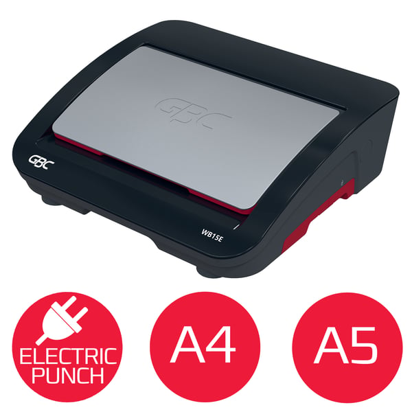 GBC WireBind® WB15E elektrisk indbindingsmaskine, kapacitet 125 A4-ark