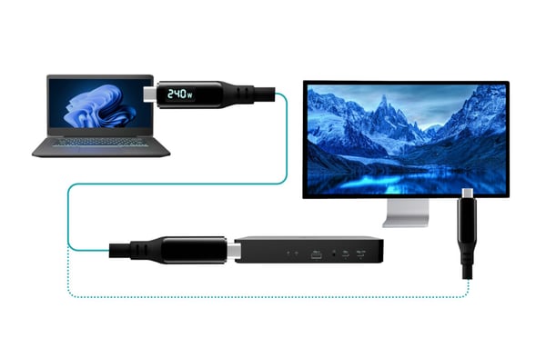 i-tec TB4CBL150CMPRO Thunderbolt-kablar 1,5 m 40 Gbit/s Svart