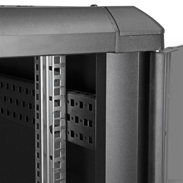 StarTech.com 22U Enterprise-klassat Serverrack-kabinett, 19" slutet 4-Post rack med 83 cm monteringsdjup och 800kg (1764lb) viktkapacitet StarTech.com 22U Enterprise-klassat Serverrack-kabinett, 19" slutet 4-Post rack med 83 cm monteringsdjup och 800kg (1764lb) viktkapacitet