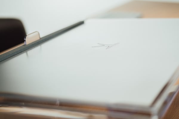 BakkerElkhuizen FlexDesk 640 dokumentholder Plast, Gummi, Stål Lys grå, Transparent