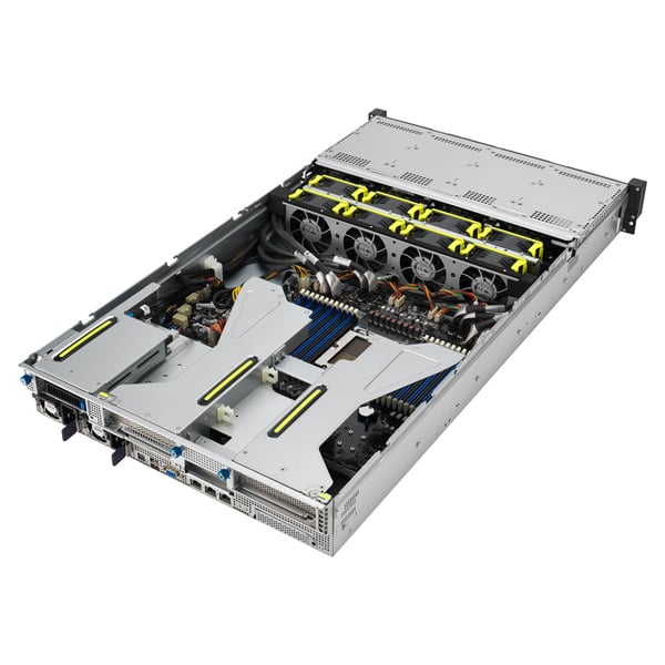 ASUS RS521A-E12-RS12U Socket SP5 Teline ( 2U ) Musta, Hopea