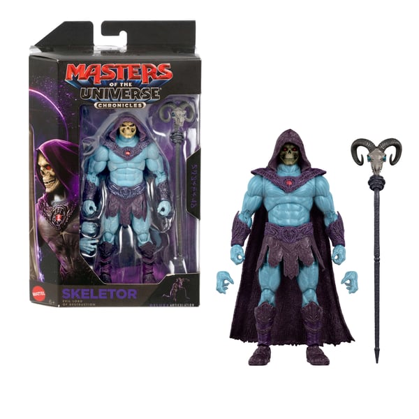 Masters of the Universe , 2026 års film, filmtrogen Chronicles Skeletor-actionfigurskurk i skala 1:12