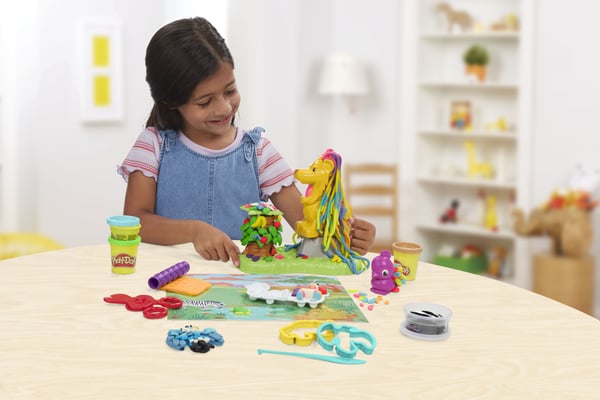 Play-Doh Growin Mane Lion & Friends Legesæt med modellervoks 567 g Flerfarvet