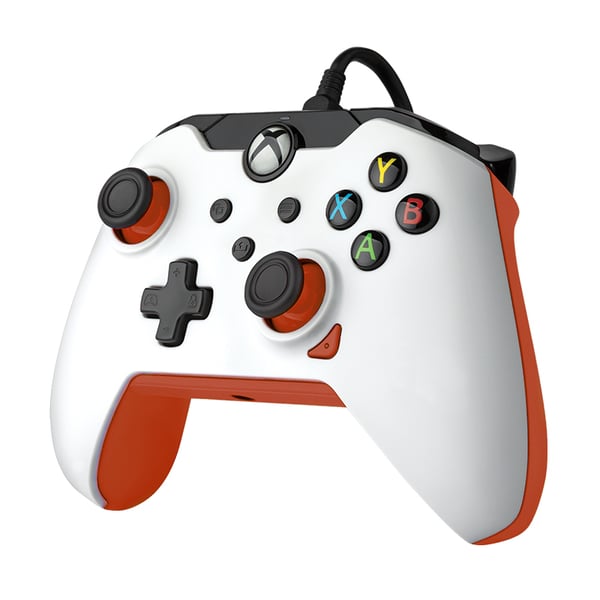 PDP 049-012-WO spelkonsoler Orange, Vit USB Spelplatta Analog / Digital PC, Xbox, Xbox One X, Xbox Series S, Xbox Series X