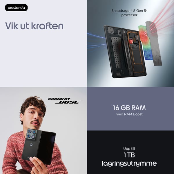 Motorola Razr Fold 512GB/16GB PANTONE svärtad blå