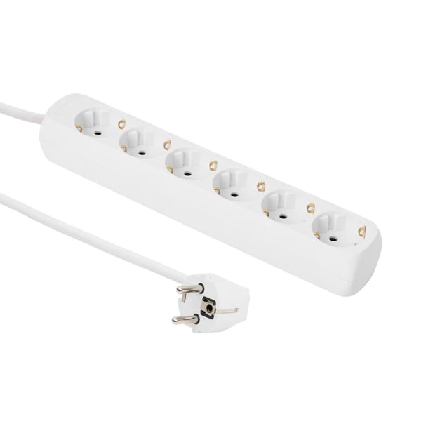 Microconnect GRU0063WA stikdåse 3 m 6 AC stikkontakt(er) Hvid