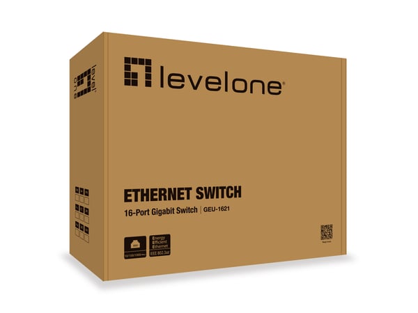 LevelOne GEU-1621 nätverksswitchar Gigabit Ethernet (10/100/1000) Grå