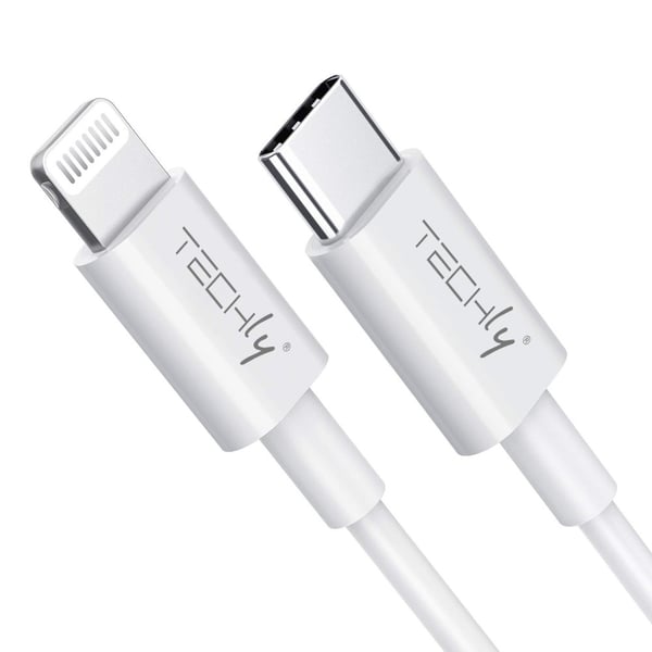 Techly ICOC APP-8BUC10T Lightning kabel 1 m Hvid