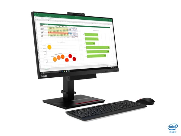Lenovo ThinkCentre Tiny-In-One computerskærm 60,5 cm (23.8") 1920 x 1080 pixel Fuld HD LED Sort