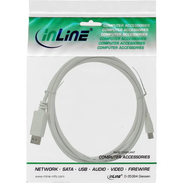InLine 17134 DisplayPort kabel 1,5 m Mini DisplayPort Hvid
