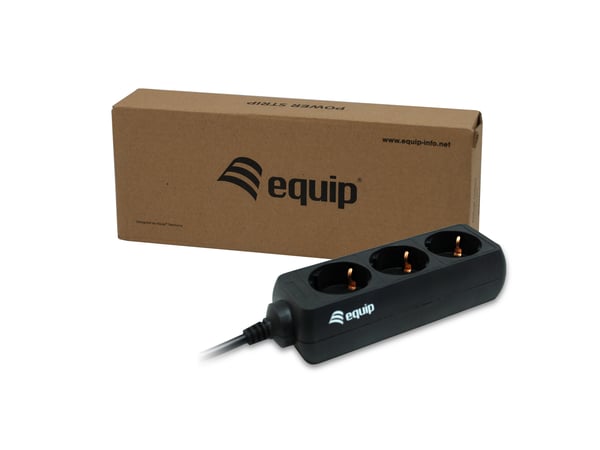 Equip 333280 stikdåse 1,1 m 3 AC stikkontakt(er) Sort