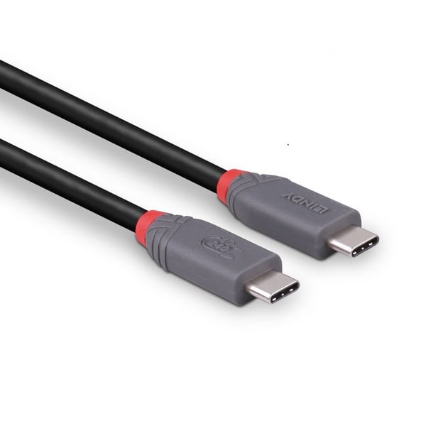 Lindy 36958 USB-kablar USB4 Gen 3x2 2 m USB C 40 Gbit/s 240 W Svart