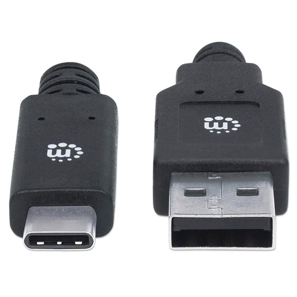 Manhattan 354974 USB-kabel USB 3.2 Gen 1 (3.1 Gen 1) 2 m USB C USB A 5 Gbit/sek. Sort