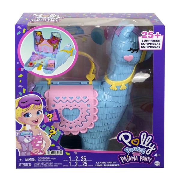 Polly Pocket PAJAMA PARTY LLAMA PARTY Playset