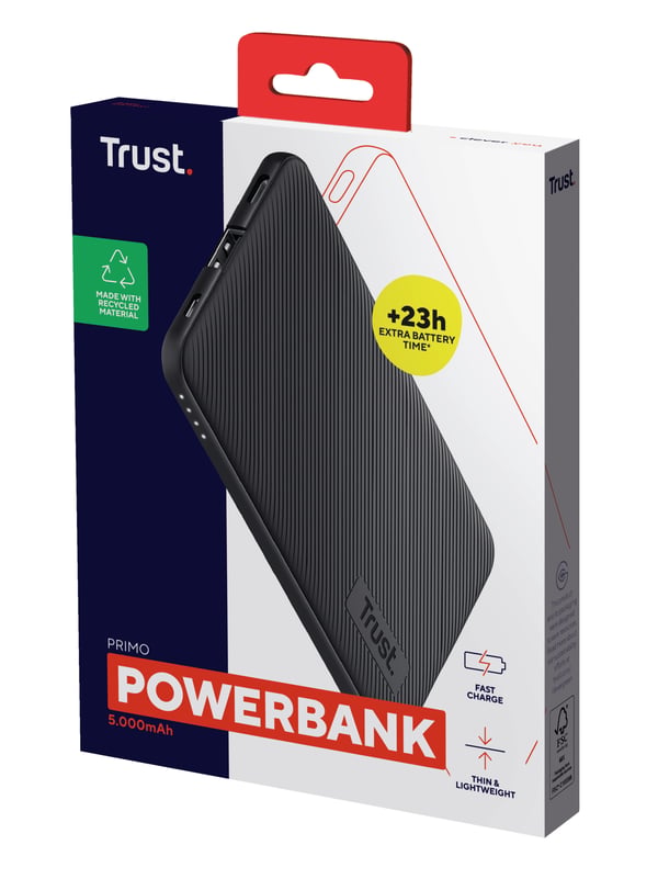 Trust Primo Lithium-Ion (Li-Ion) 5000 mAh Sort