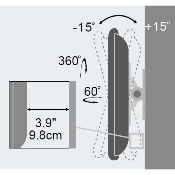 Techly ICA-LCD 201WH TV-kiinnike 76,2 cm (30") Valkoinen