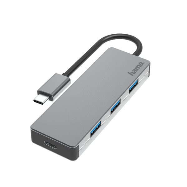 Hama 00200105 gränssnittshubbar USB 3.2 Gen 2 (3.1 Gen 2) Type-C 10000 Mbit/s Grå