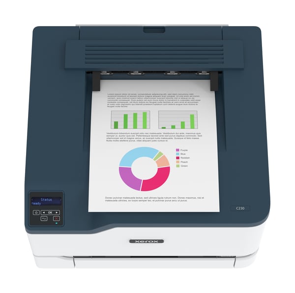 Xerox C230 A4 22 ppm trådlös dubbelsidig skrivare PS3 PCL5e6 2 magasin Totalt 251 ark