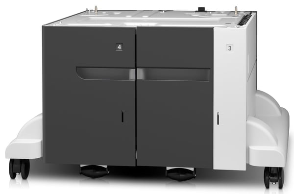 HP LaserJet papirbakke med stor kapacitet til 3500 ark, føder og stativ