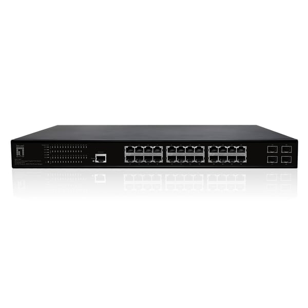 LevelOne GEP-2861 verkkokytkin Hallittu L2 Gigabit Ethernet (10/100/1000) Power over Ethernet -tuki 1U Musta