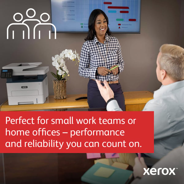 Xerox B225 A4 34 ppm trådlös dubbelkopiering/utskrift/scanning PS3 PCL5e/6 ADF 2 magasin Totalt 251 ark