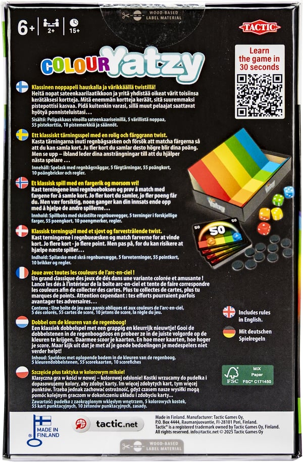 Tactic Colour Yatzy
